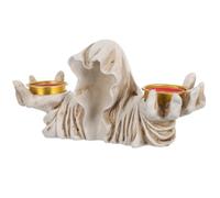 Operitacx Halloween Ghost Candle Holder Resin Tealight Holder with Unique Hand-carved Design for Spooky Atmosphere, for Halloween Party and Bar Tops Decoration