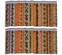 Operitacx Halloween Pattern Basswood Pencils Set 100 Pcs Eco-Friendly Wooden Writing Pencils with Rubber Tips for School Students and Party Favors