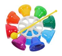 Operitacx Hand Bell Percussion Instrument 8-color Octave Lightweight Metal with Loud and Sound to Develop Hands-on Coordination Ability for Early Educational Teaching School and Home Toy