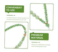Operitacx Handmade Beaded Phone Lanyard Decorative Wrist Strap Lightweight Crystal Design Lost Mobile Charm for Women Gift
