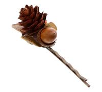 Operitacx Handmade Vintage Style Pinecone Hair Clip, Autumn Simulation Hairpin for Women, Retro Hair Accessory for Braids and Everyday Use