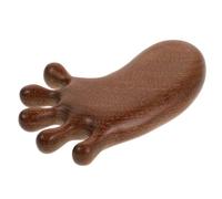 Operitacx Handmade Wooden Comb Natural Sandalwood Massager Detangling Portable Scalp Massager for Massage on The Go Adorable Foot Shape Brown Wood Tool for Hair and Back Relaxation