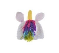 Operitacx Handmade Wool Knitted Costume Unicorn Photo Props for Newborns and Rosy Stretchy Beanie and Clothes Soft Comfortable Photography Outfit for Boys