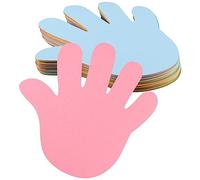 Operitacx Handprint Cutouts 72 Pcs Blank Hand Shape Die Cuts 5.8 Inch Paper Shapes for Classroom Office Wall Decoration Diy Craft Projects