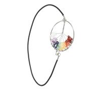 Operitacx Handwoven Crystal Tree Bookmark with Beaded Rope Elastic Band Multipurpose Handmade Accessory for Books Bracelets and Hair Unique Twisted Work Design with Crystal Decoration