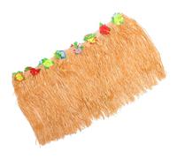 Operitacx Hawaii Party Table Skirt Yellow Tassel Multi-purpose Lightweight Cloth Decoration for Festive Occasions and Photography Prop for Tropical Garden and Tiki Bar Settings