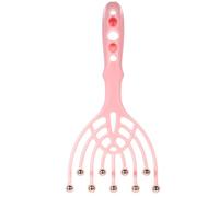 Operitacx Head Massager Scalp Massager with Nine Claw Design Comfortable Grip Promotes Blood Flow Pink Pp and Steel Ball Material for Home on The Go Relaxation and Stress Relief