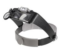 Operitacx Head-mounted LED Magnifier for Reading and Maintenance, Multifunctional Embroidery Magnifying Glass with Adjustable Lens, Black Headband Magnifying Tool for Seniors and Crafts