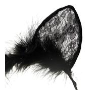 Operitacx Headband Well Decorated Rabbit Ear for and Comfortable 2pcs Lace Hair Accessories Valentine's Day Unique Fashion Design Hairbands Drag Show