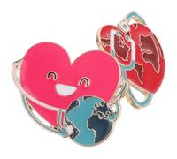 Operitacx Heart Shaped Nurse Brooch Pins 2Pcs Metal Badge Stethoscope Design for Nursing Staff Uniform Accessories