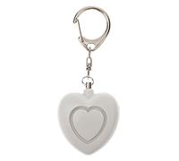 Operitacx Heart-shaped Personal Alarm Led Light for and Elderly White Keychain Self- Safety Alarm for Emergency