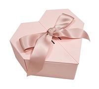 Operitacx Heart Shaped Wedding Box Adorable Pink Container for Candy and Items for Weddings Parties and Special Occasions