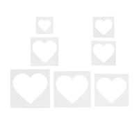 Operitacx Heart Stencils Templates for Painting 7Pcs Plastic Hollow Reusable Templates - for Valentine’S Day and Mother’S Day Wall Decoration Crafts