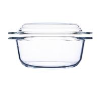 Operitacx Heat-Resistant Glass Bowl with Lid 1l Tempered Glass Microwave Heating Glassware Dishwasher Safe Not Easy to Crack Ovenproof Soup Pot for Kitchen Cooking