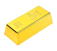 Operitacx Heavy-Duty Abs Plastic Door Stopper Wedge Realistic Gold Brick Design, Medium Size Windproof Door Block for Home and Office Use, Finger Protector and Decorative Prop