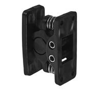 Operitacx Heavy Duty Metal Gate Latch with Spring Hasp, Black Plastic Door Catch for Cabinet, Closet and Bedroom Sliding Door Safety Lock, Sturdy Press-to-Open Mechanism for Home and Garden