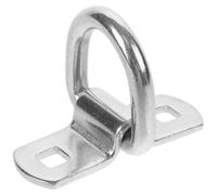 Operitacx Heavy Duty No Cutting Required Carbon Steel Tow Hook Vehicle and for, Easy to Install Silver Galvanized Rust-Resistant D-Shaped Towing Eye Hook Flat Car for Secure Trailer