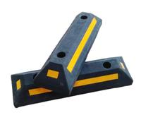 Operitacx Heavy Duty Pvc Wheel Stop with Honeycomb Base and 2 Holes for Strong Compression Resistance and Firm Ground Grip, Suitable for Car and Truck Wheels in Commercial Car and Storage
