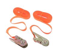 Operitacx Heavy Duty Ratchet Tie Down Cargo Strap with Metal Buckle Portable Luggage Lashing Belt for Trucks Trailers Car Roof Rack Secure Fastening Random Color