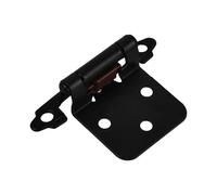 Operitacx Heavy Duty Self-Closing Spring Hinge 1.5mm Thick 1/2 Inch Semi-Concealed Black Cabinet Door Hinge for Camper Rv Trailer Cabinet Hardware
