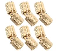 Operitacx Hidden Brass Barrel Hinges Silent and Smooth Operation 6pcs 10mm Size with 180 Degree Opening Angle for Kitchen Cabinets and Wooden Boxes for DIY Hand Craft and Small Kitchen