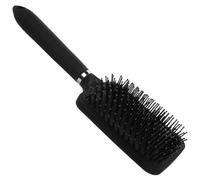 Operitacx Hidden Storage Hair Comb Box with Wide Head, Black Plastic Cash Holder and Key Organizer, Multifunctional Travel Hairbrush with Secret Compartment for Jewelry and Valuables