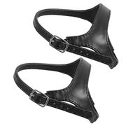 Operitacx High Heel Shoe Strap Extender with Buckle, Matte Black Pu Leather Elastic Ankle Strap for Women’s Pumps, Anti-slip Heel Support for Secure Fit at Social Events