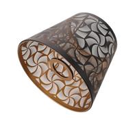 Operitacx Hollow Iron Lamp Shade 18.9x15x13cm Vintage Industrial with Engraved Windmill Pattern, Conical Shape, Double-Layer Coating Suitable for Coffee Shops and Luxury Home Environments