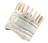Operitacx Horn Hair Scalp Massager Head Massage Comb Comfortable Massage Experience Fine Workmanship Ox Horn Material for Relaxing Scalp Care and Hair Washing 2.75x2.55x2.55in Beige