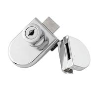 Operitacx Household Glass Cabinet Lock Silver Durable Showcase Latch for Single Double Door Counters Resistant Easy Install Lock for Wine Cabinets and Display Cases