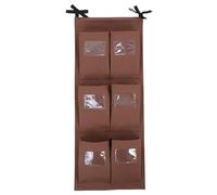 Operitacx Housekeeping Cart Organizer Bag Durable Oxford Cloth Cleaning Supply Bag with Vertical Pockets and Transparent Labels for Hotel Janitorial Carts Easy to Attach for Optimal