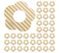 Operitacx Ice Cream Cone Holders Drip-proof with Decorative Golden Design Paper 200pcs Portable Ice-pop Holders for Events and Home Kitchens, Suitable for Adults