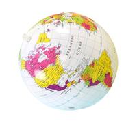Operitacx Inflatable Globe for PVC Beach Ball with Map Design for Pool Parties and Geography Learning Portable and Compact Storage