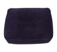 Operitacx Inflatable Travel Foot Rest Pillow with PVC Flocking Surface, Single-Layer Navy Blue Airplane and Car Footstool for Long Trips, Wear-Resistant Leg Support Cushion for Office