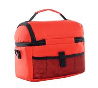 Operitacx Insulated Lunch Tote Bag with Double-Deck Design for Drinks and Snacks, Made of Oxford Cloth and Aluminium, Convenient to Carry for Excursions to The Beach Or Hiking