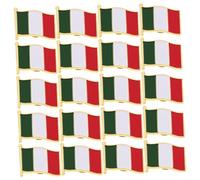 Operitacx Italian Flag Lapel Pins Metal Brooch 20Pcs Iron Clasp, Versatile Accessories for Clothing and Italy Country Flag Events