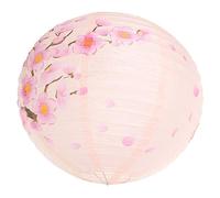 Operitacx Japanese Paper Lantern for Wedding Party Decoration Pink Peach Blossom Design High Grade Paper and Material Traditional Oriental Hanging Lantern for Festivals and Home Use