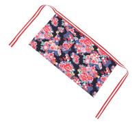 Operitacx Japanese Style Short Canvas Apron for Chefs with Delicate Pattern, Foldable and Shrink-proof Waist Apron for Cooking in Schools and Pubs