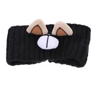 Operitacx Knitted Wide Headband Warm Keeping Head Wrap Elegant Fashionable Black Lightweight Hair Accessory to Family and Friends for Autumn and Winter Travels