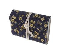 Operitacx Knitting Needle Storage Bag with 12 PVC Zipper Pockets, Circular Knitting Needle Storage Case for Yarn and Sewing Tools, Detachable Organizer Suitable for Travel and Craft Supplies