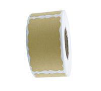 Operitacx Kraft Seal Stickers Blank DIY Gift Wrapping Labels for Baking Party Wedding Envelope Seals Writable Kraft Paper Adhesive Tags for Jars Pantry Mailing Kitchen Organization