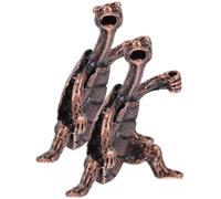 Operitacx Kung Fu Turtle Unique Retro Style Incense Holder Set Copper 2pcs Decorative Burner Purify The Air and Create Comfortable Atmosphere, for Christmas for Home Fragrance