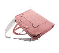 Operitacx Ladies Laptop Tote Bag with Shockproof Protection Large Capacity Multi Pocket Computer Case for School Business and Travel Stylish Crossbody and Tote Design Pink
