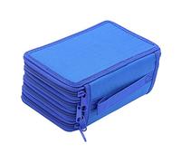 Operitacx Large Blue Pencil Case for Girls 72 Slot Pencil Bag Eraser Sharpener Holder Multi-Purpose Stationery Box for School Travel Office