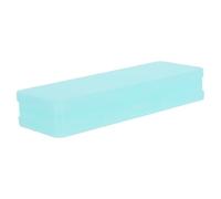 Operitacx Large Capacity Double Compartment Clear Pencil Case Stylish Transparent Frosted Storage Box for School Supplies Office Use Hard Plastic with Snap Tight Lid
