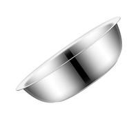 Operitacx Large Stainless Steel Bowl Multi-Functional Stable Fruit Washing Bowl with Strainer Silver Flat Bottom Large Capacity Kitchen Mixing Basin for Fruit and Rice