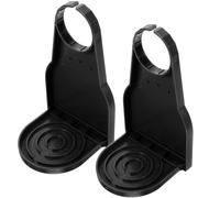Operitacx Laundry Liquid Drip Catchers and Leak-Proof Foldable Plastic Tray for Washing Machine Softener Bottles, 2Pcs Black Laundry Cup Holders