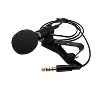 Operitacx Lavalier Clip-on Condenser Microphone Set with 1.5m Cable and 4-pin to 3-pin Adapter, Portable Recording Mic for Phone, Conference, Interview, and Podcast Use