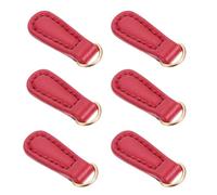 Operitacx Leather Zipper Pullers Red Colour Suitable for Home and Repairing Store Use 6pcs Practical Zip Puller Repair Kit Replacement for Jackets and Coats