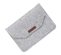 Operitacx Light Grey Felt Laptop Pouch Soft Lining Shock Resistant Protective Sleeve Compatible with Notebook Tablet Computer Carrying Storage Bag